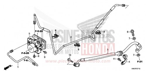 REAR BRAKE HOSE/BRAKE PIPE (ABS) (NSS125ADF) NSS125ADF de 2016